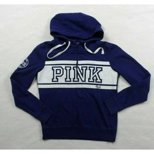 Victoria Secret PINK Hoodie Sweatshirt 3/4 Zip S